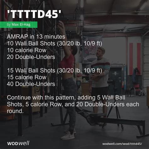 "tttTD45" Workout, Functional Fitness WOD | WODwell