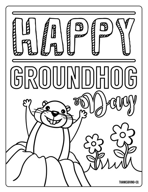 Free Groundhog Day Coloring Pages Coloring Pages