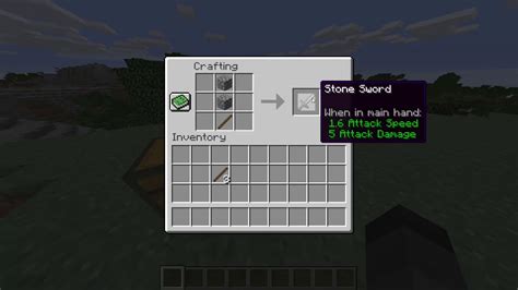 Minecraft How To Make: A Stone Sword - YouTube