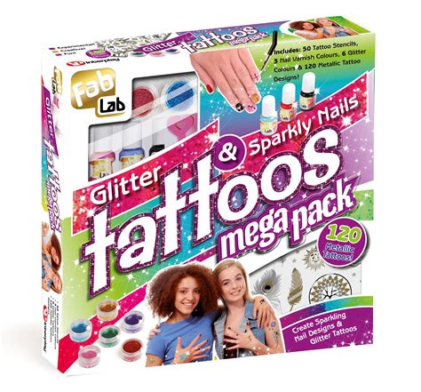 FabLab Glitter Tattoos Kit: Amazon.co.uk: Toys & Games