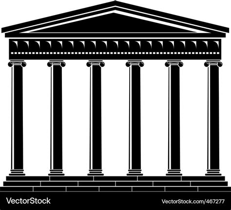 Portico colonnade architecture Royalty Free Vector Image