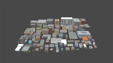 LOW POLY BUILDINGS PACK - Buy Royalty Free 3D model by Phazan Product (@Phazan) [0afcf04 ...