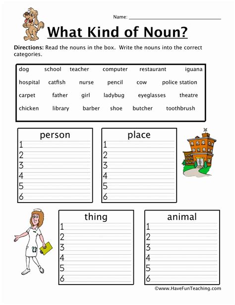 Practice 30 Simply Free Proper Noun Worksheets – Simple Template Design