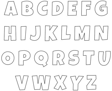 Large Alphabet Cut Outs