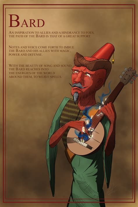 Tiefling Bard by halljust on DeviantArt