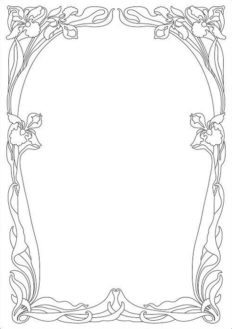 Floral border design | Art nouveau pattern, Art nouveau illustration, Floral border design