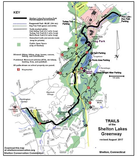 Town Lake Trail Map Mile Markers - Cape May County Map