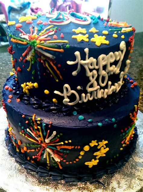 Buttercream fireworks cake by sweetness by tacy llc | Unique cakes ...