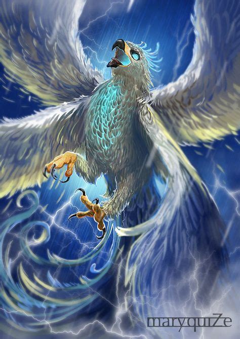 Thunderbird by Mary Yefremova on Artstation (With images) | Mythical creatures, Fantastic beasts ...