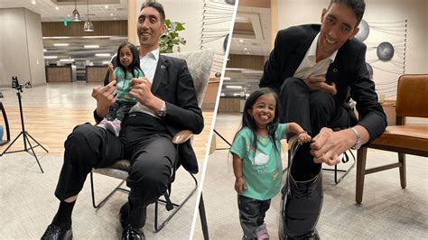 World’s tallest man reunites with the world’s shortest woman in ...