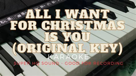 All I Want for Christmas is You Karaoke - YouTube