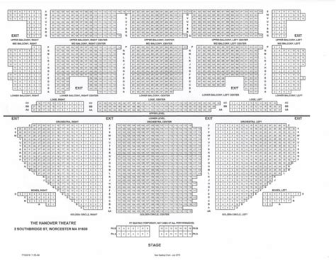 Seating Chart - Hanover Theatre and Conservatory