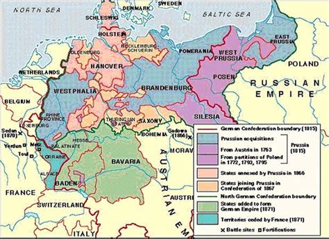 The Unification of Germany 1864-1871 | Germany map, Map, Germany facts