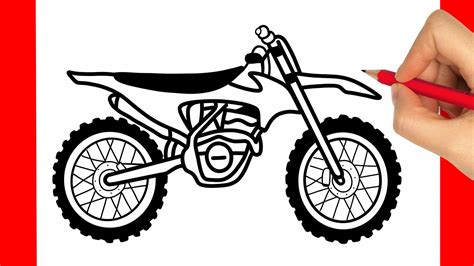 HOW TO DRAW A DIRT BIKE EASY - YouTube