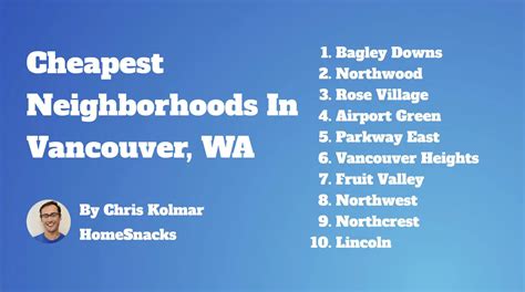 10 Cheapest Vancouver, WA Neighborhoods To Live In [2024] | HomeSnacks