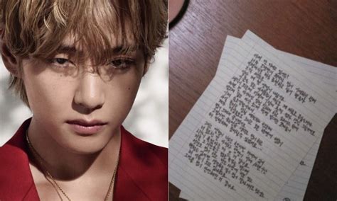 BTS V puts a 'handwritten letter' on his new solo album… Fans "Impressed" - KpopHit - KPOP HIT