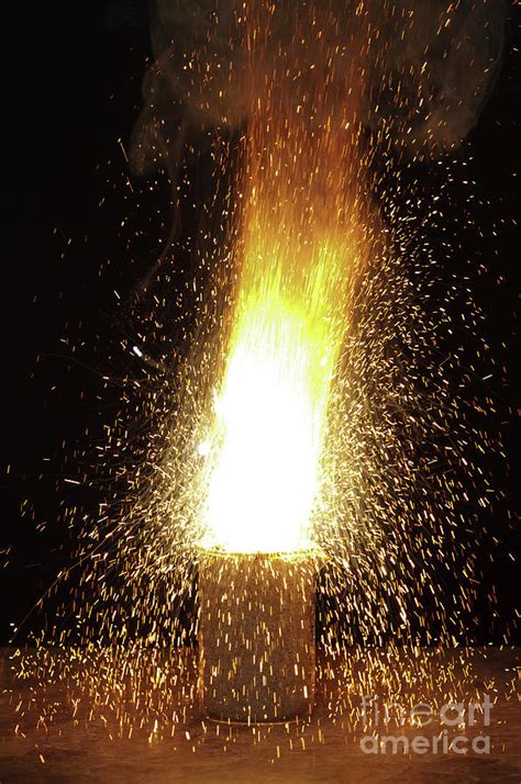 Thermite Reaction Photograph by Turtle Rock Scientific