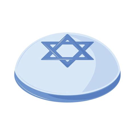 jewish kippah with star 10793381 Vector Art at Vecteezy