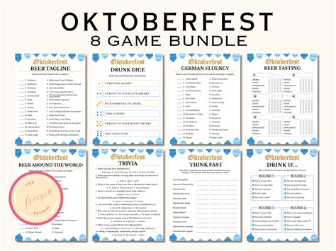 8 Oktoberfest Game Bundle Printable Adult Oktoberfest Party - Etsy