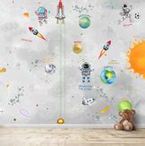 Customised Space Theme Wallpaper Design for Kids Room | Life n Colors