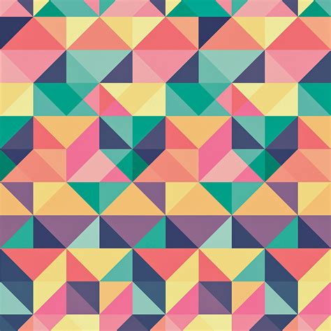 Abstract Polygon Art Pattern Rainbow iPad Air Wallpapers Free Download