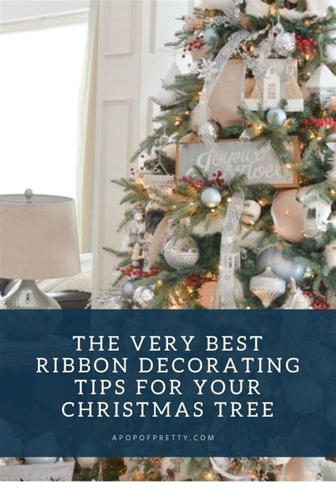 How to Put Ribbon on a Christmas Tree - A Pop of Pretty