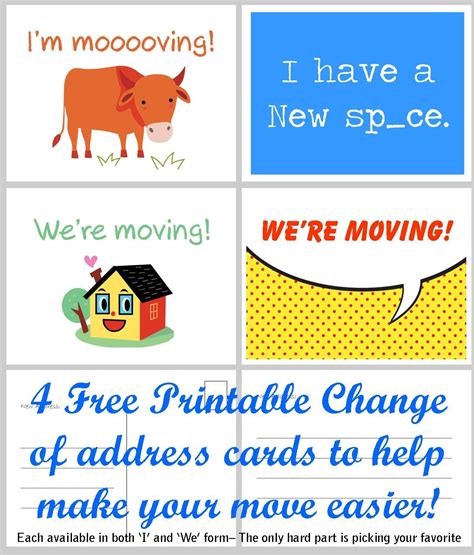 We've Moved Box - Free Printable Moving Announcement Template - We Are ...