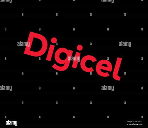 Digicel, rotated logo, black background B Stock Photo - Alamy