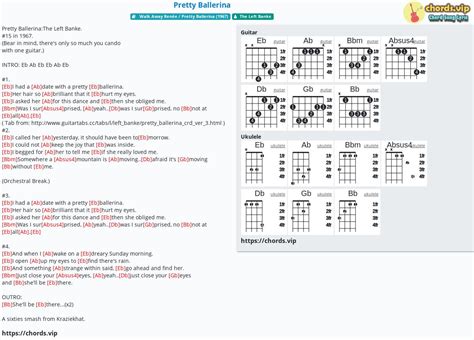 Chord: Pretty Ballerina - tab, song lyric, sheet, guitar, ukulele ...
