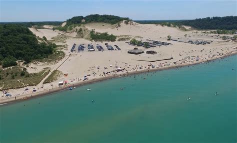 Beautiful Aerial view of Warren Dunes MI (4k video) #adventuretravel #travel #adventure #ttot # ...