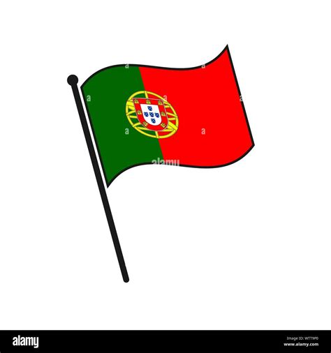 Simple flag Portugal icon isolated on white background Stock Vector Image & Art - Alamy