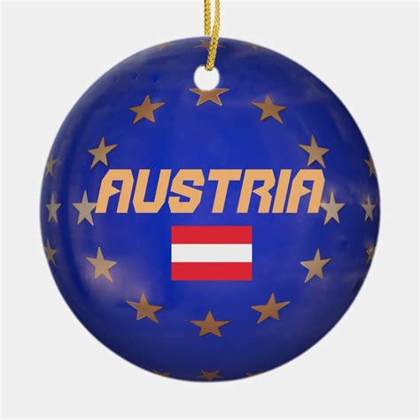 Austria European Union Ceramic Ornament | Zazzle | Custom christmas ...