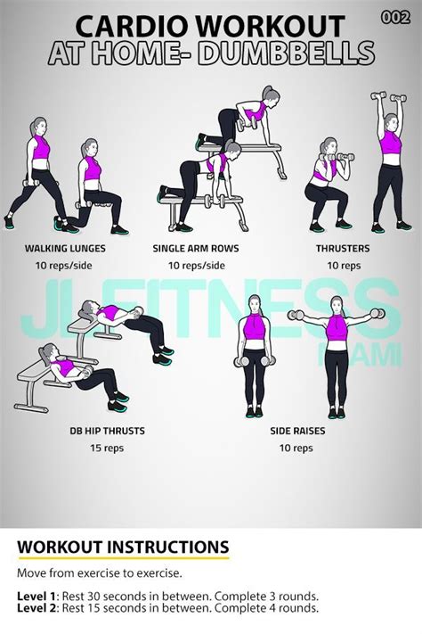 Cardio At Home Workout with Dumbbells