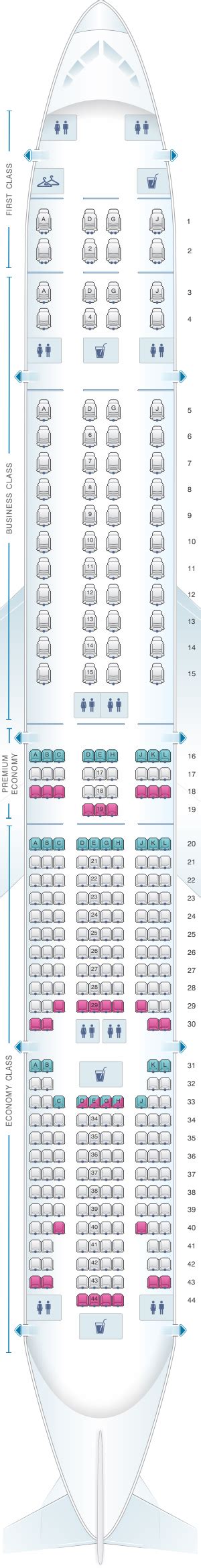 Mapa De Asientos Emirates Boeing B777 300er Three Class Plano Del ...