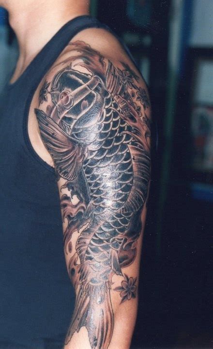 Black koi tattoo - Design of TattoosDesign of Tattoos