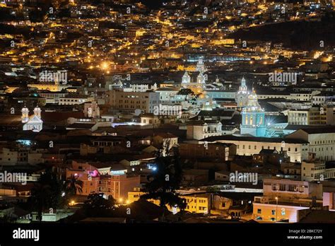 Quito Ecuador night view Stock Photo - Alamy