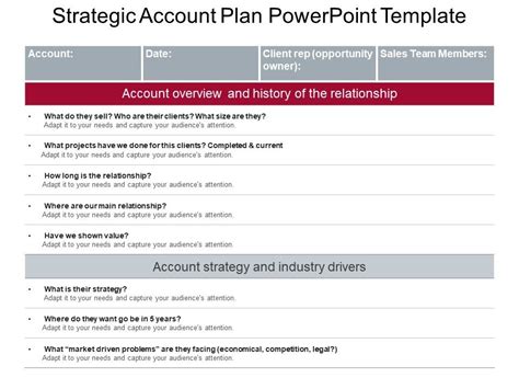 Free Account Plan Template Ppt - FREE PRINTABLE TEMPLATES