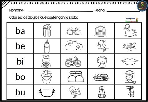 Imagenes De Ba Be Bi Bo Bu / Silabas Ba Be Bi Bo Bu Worksheet