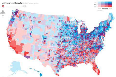 The number of individuals in jail and prison for every U.S. county ...