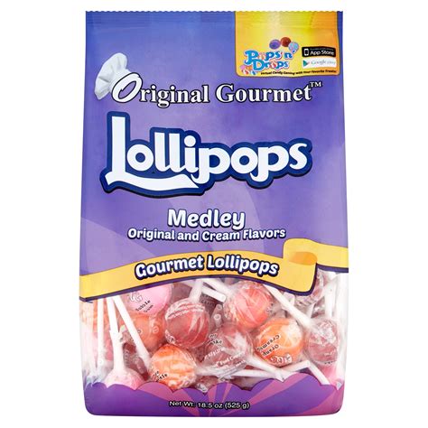 Original Gourmet Kosher Medley Original and Cream Lollipops, 18.5 Oz, 50 Count Bag - Walmart.com