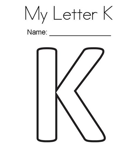 Letter K Coloring Pages