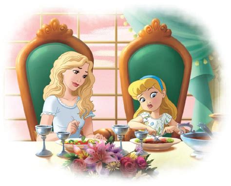 Young Cinderella and her mother Disney Princesses And Princes, Disney Princess Cinderella ...