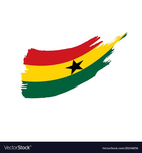 Ghana flag Royalty Free Vector Image - VectorStock