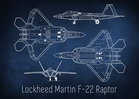 Lockheed F-22 Raptor Blueprint Art | Blueprint art, Blueprints, Airplane art