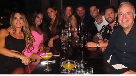 David and Victoria Beckham enjoy dinner night with Lionel Messi, Sergio ...