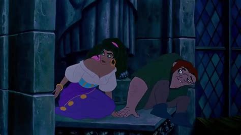 Coloriage Esmeralda et Quasimodo à imprimer