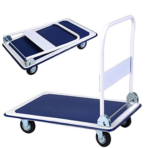 Costway 150/300KG Folding Platform Trolley Truck Sack Transport Hand Heavy Duty Flat Bed (300KG ...