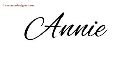 Cursive Name Tattoo Designs Annie Download Free - Free Name Designs