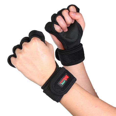 Pair of Cycling Fitness Half Finger Sport Gloves Sports Safety Sprained ...