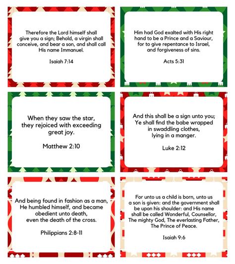 Christmas Bible Verses - 15 Free PDF Printables | Printablee | Christmas bible verses, Printable ...